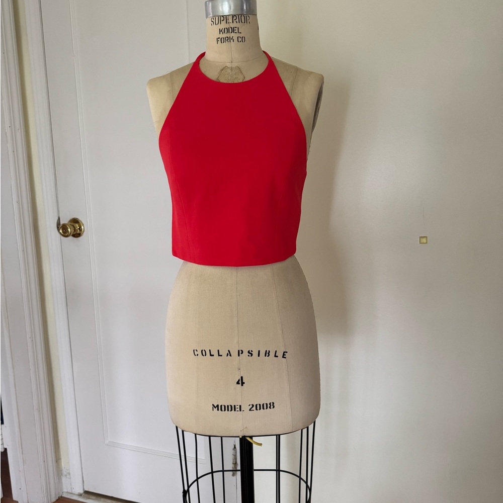 Alice + Olivia Red Halter Tank Top Size 2/XS